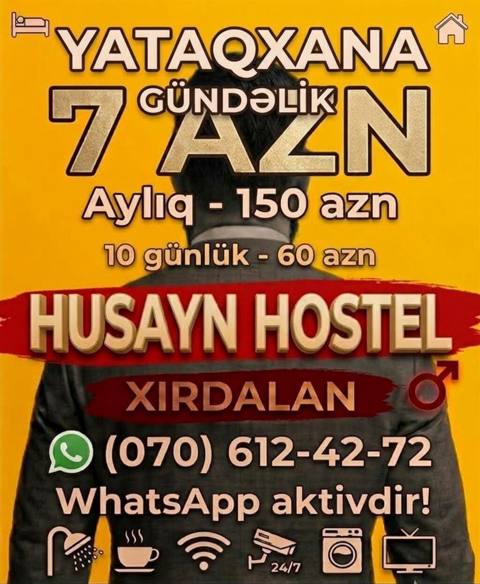 Husayn Hostel – Xırdalan Хостел Yataqxana xidməti: - Gündəlik: 7 AZN — Xırdalan