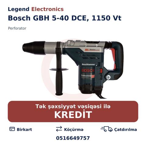 Elan başlığı: Perforator Bosch GBH 5-40 DCE, 1150 Vt Perforator Bosch — Kırıcı deliciler