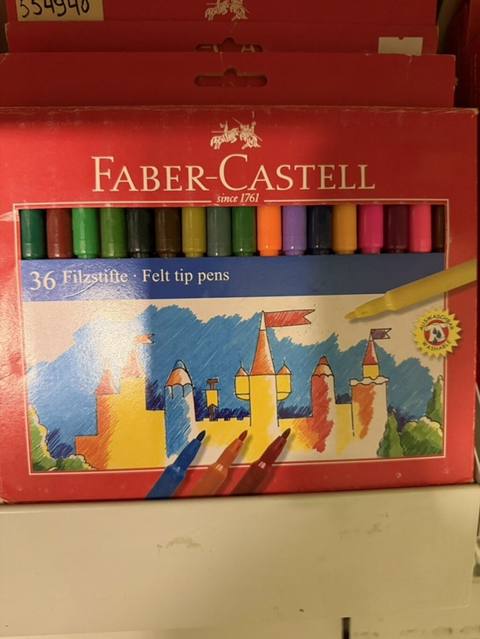 Faber-Castell “Felt tip pens” – 36 rənglik flomaster dəsti - Brend — ელექტრონიკა