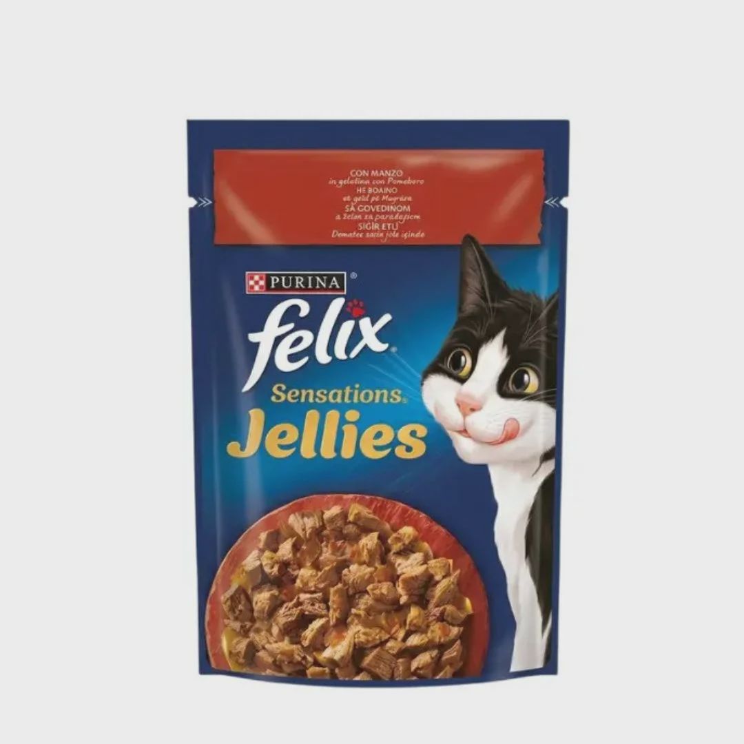 Felix Sensation, mal əti və pomidor ilə jele içində, 85 q — Pişiklər, Bakı