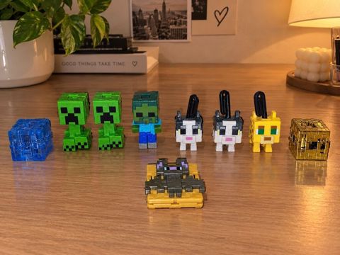 Minecraft temalı mini fiqurlar dəsti - Parlaq plastikdən hazırlanmış — Bakı