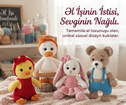 Tamamilə əl toxunuşu olan yumşaq trikotaj kuklalar – unikal xüsusi — 45 ₼ · Masazır · Yumşaq oyuncaqlar Tamamilə əl toxunuşu olan yumşaq trikotaj kuklalar – unikal xüsusi — Masazır