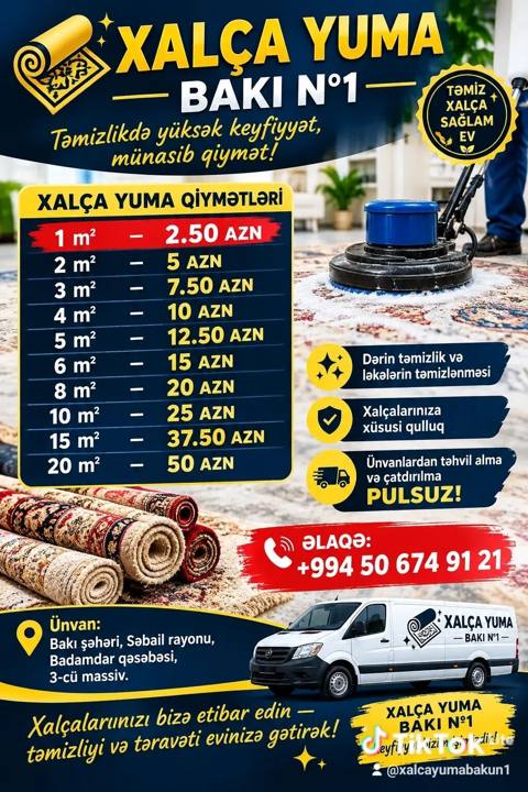 Xalçaların yuyulması Xalçalar Pulsuz çatdırılma — 250 ₼ · Bakı · Xalçaların təmizliyi Xalçaların yuyulması Xalçalar Pulsuz çatdırılma — Bakı