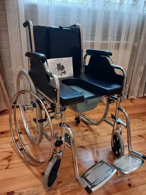 Tam yeni-Tualet funksiyalı əlil arabası – model 681 - İnteqrə edilmiş — 350 ₼ · Bakı · Əlil arabalar Tam yeni-Tualet funksiyalı əlil arabası – model 681 - İnteqrə edilmiş — Bakı