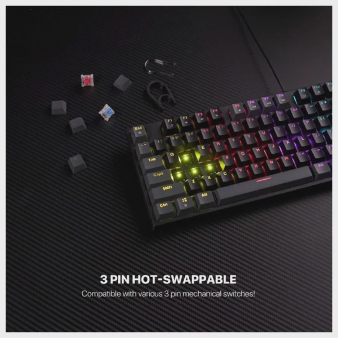Fantech Atom87 MK876 V2 RGB Mechanical Keyboard Sumi Edition — Kompüterlər və noutbuklar, Bakı (3)