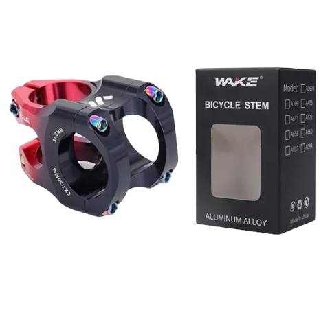 Velosiped üçün sükan gövdəsi Wake, alüminium, 31.8 mm/28.6 mm, qara/qırmızı — Тауарлар