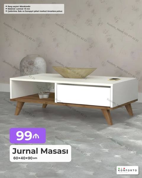 Düz masa, Açılmayan, Təkərsiz, Laminat, Zəmanətsiz — Bakı