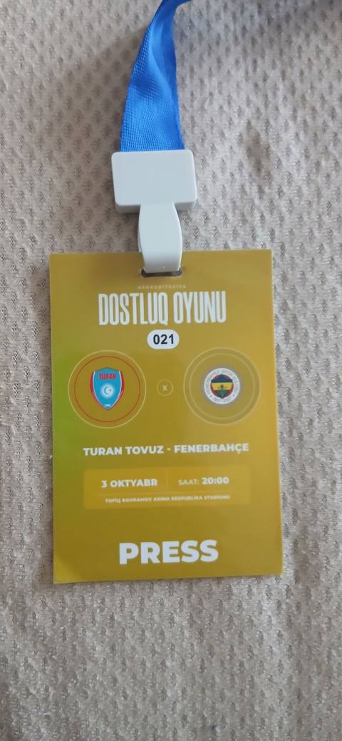 Məhsul: Futbol oyunlarına akkreditasiya badge-ləri (boyun lentli — Bakı