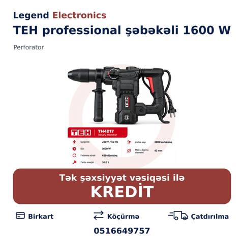 Elan başlığı: Perforator TEH professional şəbəkəli 1600 W TEH TH4017 — Legend Electronics