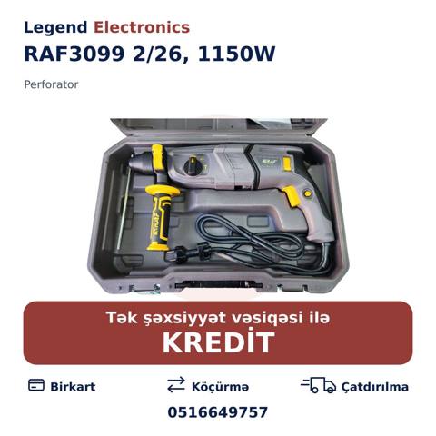 Elan başlığı: Perforator RAF3099 2/26, 1150W Elan mətni: Legend — Aletler