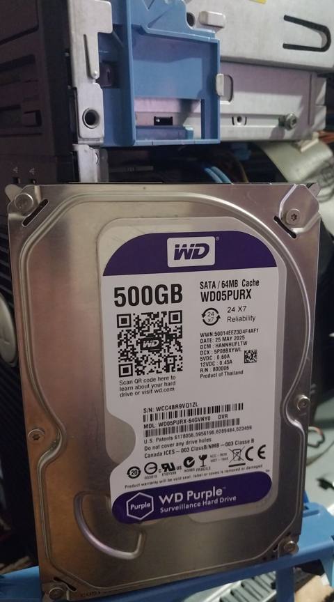 WD Purple 500GB səsgücləndirilmiş nəzarət diski (Surveillance Hard — Bakı