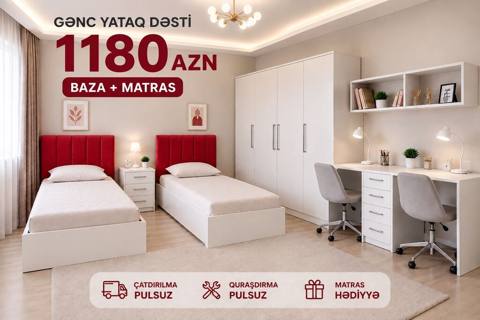 Gənc yataq dəsti – modern və funksional komplekt. Komplektin tərkibi — 1 180 ₼ · Bakı · Uşaq mebeli dəstləri Gənc yataq dəsti – modern və funksional komplekt. Komplektin tərkibi — Bakı