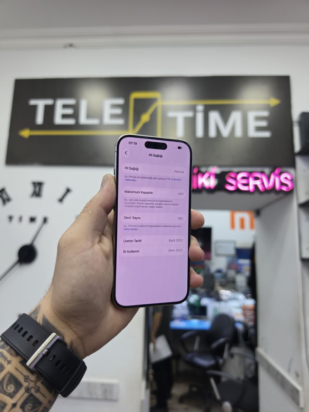 IPhone 15 Pro, 128 GB, Natural Titanium, Zəmanət, Simsiz şarj, Face ID — Apple iPhone, Bakı (3)
