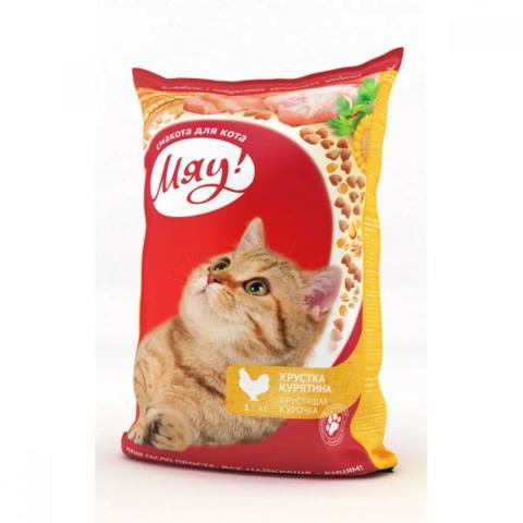 Quru yem pişiklər üçün Мяу toyuq ilə, 1 kq — Bakı