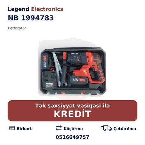 Elan başlığı: Perforator NB 1994783 Elan mətni: Legend Electronics — Aletler