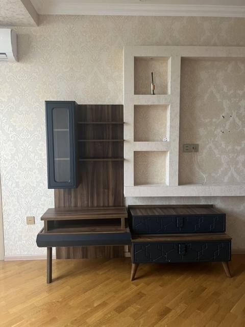 TV üçün modullu dəst - Material: ağac teksturalı laminat/MDF — Bakı