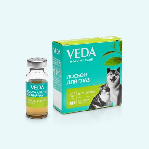 Göz losyonu Veda Healthy Care Yaşıl çay, itlər və pişiklər üçün, 3x10 ml — Bakı