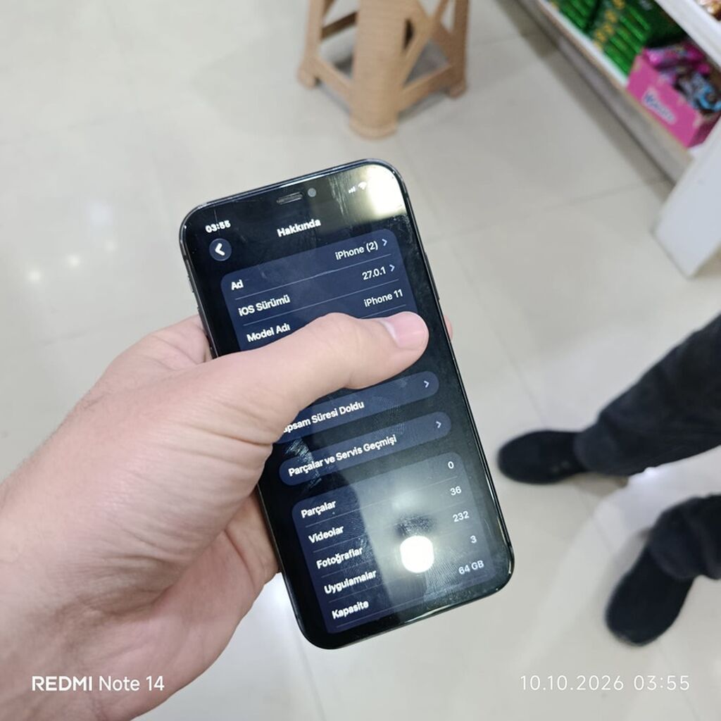 IPhone 11, 64 GB, Qara, Face ID — Apple iPhone, Şəki (2)