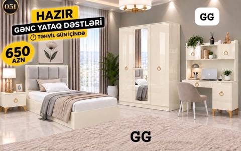 Hazır gənc yataq dəsti – 650 AZN Təhvil: gün içində Komplekt: - 1 — Bakı