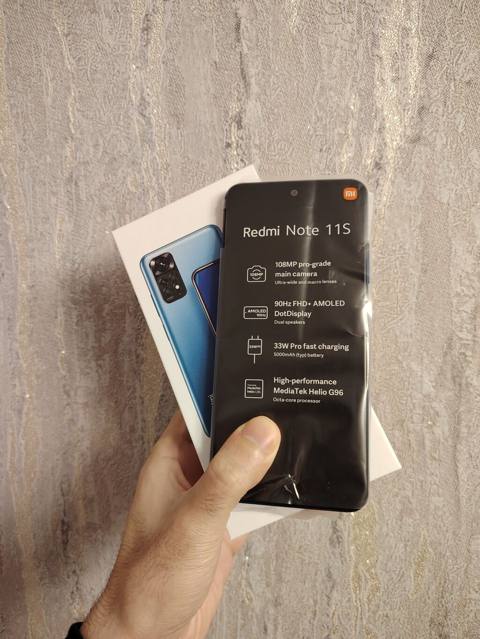Redmi Note 11S, 128 GB, rəng - Göy, Barmaq izi, İki sim kartlı, Face ID — Смартфоны