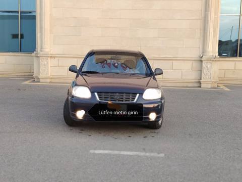 Hyundai Accent sedan - Kuzov: 4 qapılı sedan, tünd mavi rəng — Gəncə