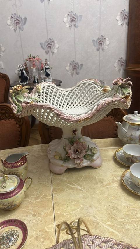 Dekorativ keramika meyvə/süfrə səbəti - Material: keramika/porşelen — Xırdalan