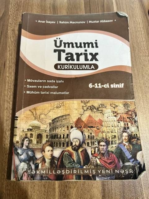 Ümumi Tarix 11-ci sinif, 2022 il, Ünvandan götürmə — 4 ₼ · Bakı · Kitablar Ümumi Tarix 11-ci sinif, 2022 il, Ünvandan götürmə — Bakı