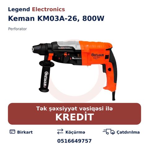 Elan başlığı: Perforator Keman KM03A-26, 800W Elan mətni: Keman — Power tools