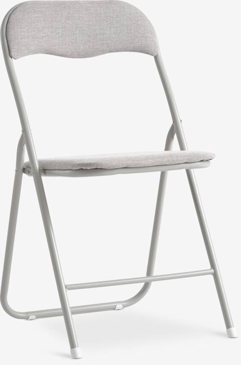 Stul Jysk Voel qatlanan, MDF/poliester, boz, 44x45x81 sm — Bakı