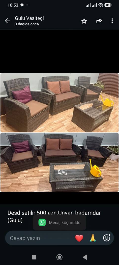 Desd satilir 500 azn.Unvan badamdar (Gulu) — 500 ₼ · Баку · Mobilya dəstləri Desd satilir 500 azn.Unvan badamdar (Gulu) — Баку