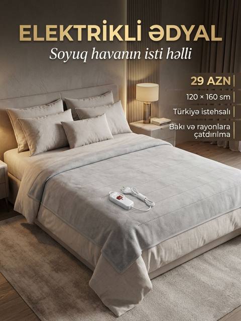 Elektrikli Ədyal – soyuq havanın isti həlli - Ölçü: 120 160 sm — Xırdalan