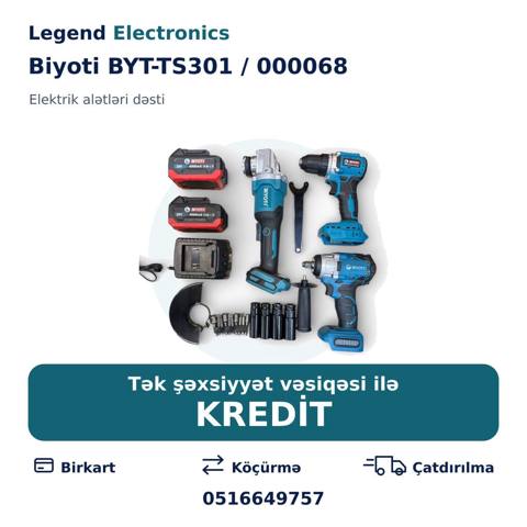 Elan başlığı: Elektrik alət dəsti Biyoti BYT-TS301 / 000068 Elektrik — Legend Electronics — Various tool sets