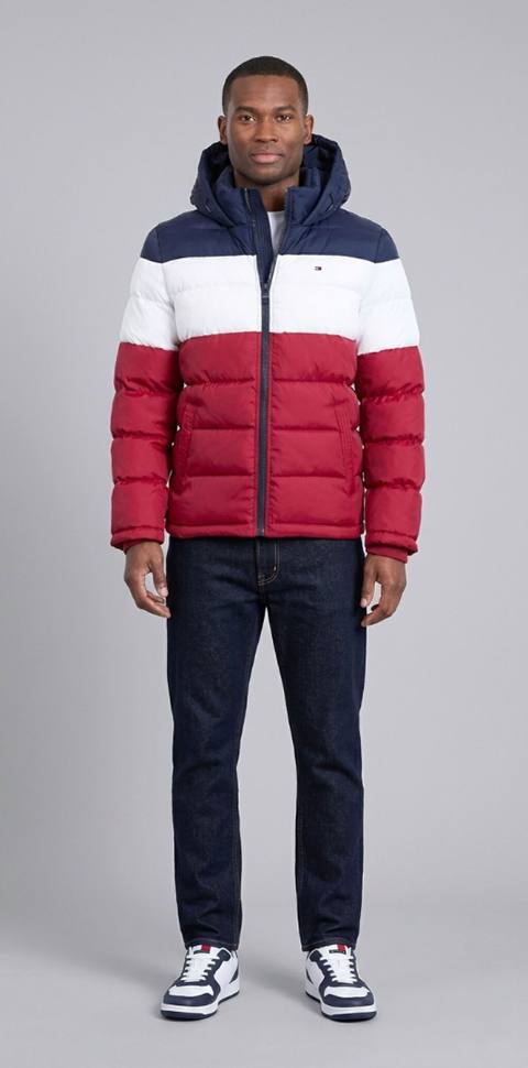 Tommy Hilfiger Men's Down Alternative Hooded Puffer Jacket (Yeni) — საქონელი