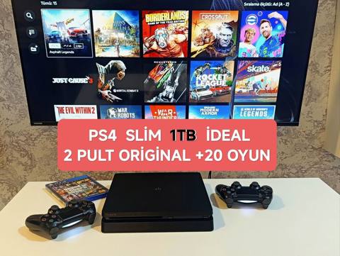 PS4 slim 1TB əla vəziyətdə, hazır qoş oyna +2 pult original +20 oyun — 360 ₼ · Баку, Nərimanov · Oyun konsolları PS4 slim 1TB əla vəziyətdə, hazır qoş oyna +2 pult original +20 oyun — Баку