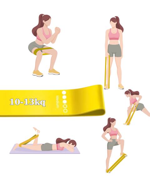 Fitnes üçün müqavimət lenti, sarı — Bakı
