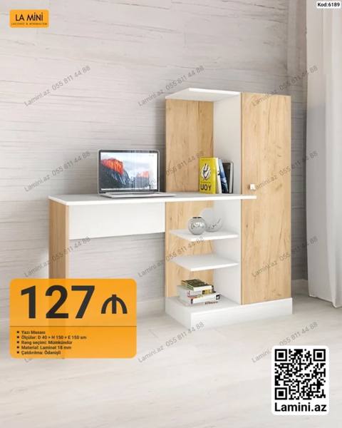 Düz masa, Stulsuz, Polkalı, Siyirməsiz, Teksturalı laminat — 127 ₼ · Bakı · Kompüter masaları və kresloları Düz masa, Stulsuz, Polkalı, Siyirməsiz, Teksturalı laminat — Bakı