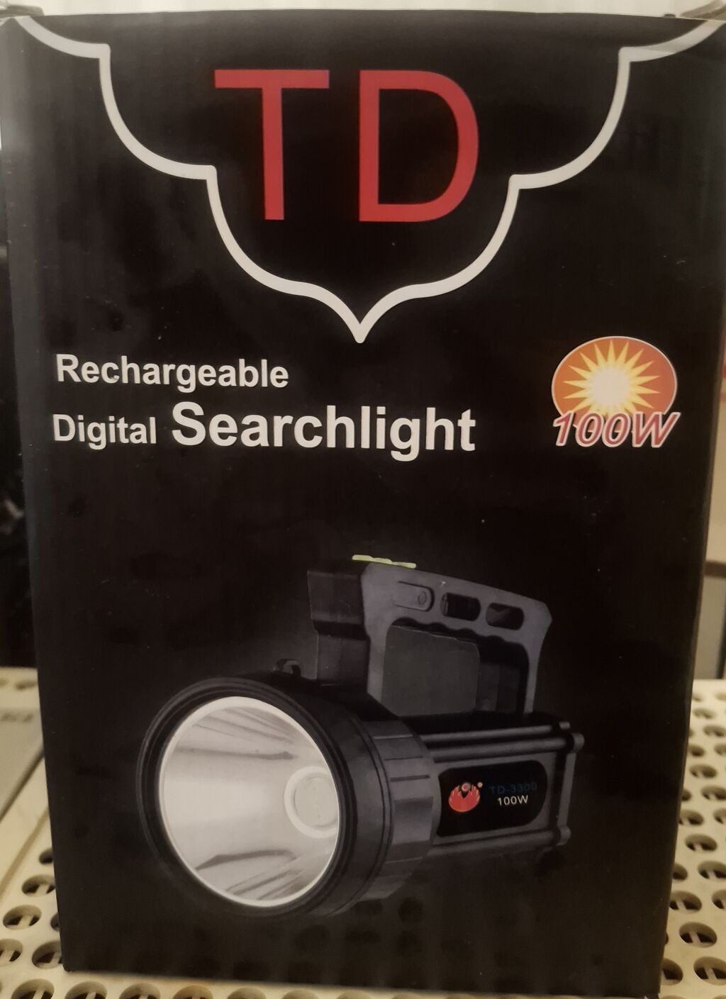 TD Rechargeable Digital Searchlight – TD-3300, 100W Xüsusiyyətlər — Proyektor, Qobu (3)