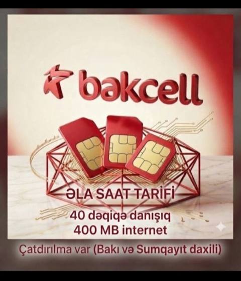 Bakcell Əla Saat tarifi – SIM kart - 40 dəqiqə danışıq - 400 MB — Bakı