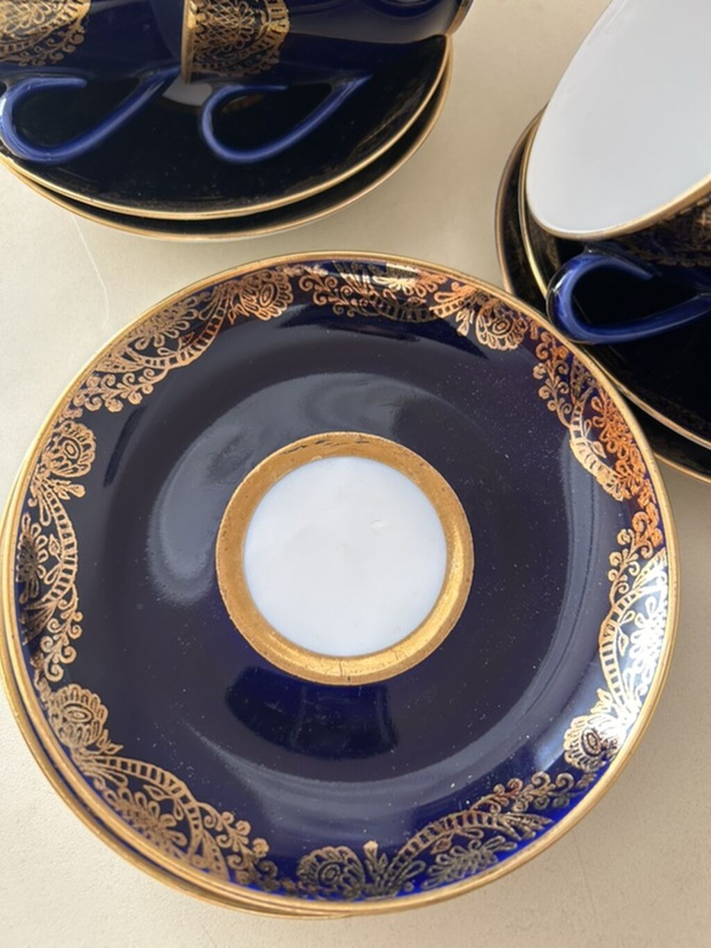 Çay dəsti, rəng - Mavi, Farfor, 6 nəfərlik — Süfrə qabı, Bakı (3)