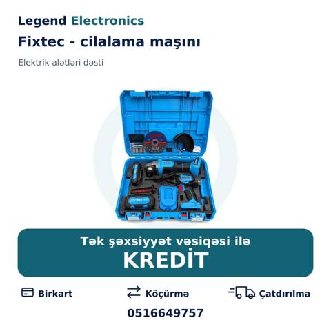 Elan başlığı: Elektrik alət dəsti Fixtec - cilalama maşını və — Bakı
