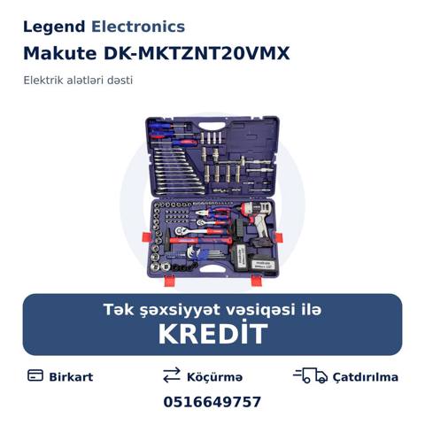 Elan başlığı: Elektrik alətlər dəsti Makute DK-MKTZNT20VMX — სხვადასხვა ინსტრუმენტების ნაკრებები