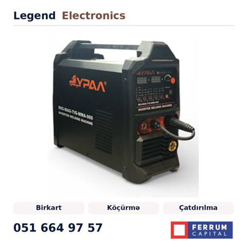 Elan başlığı: Qaynaq aparatı Урал MIG/MAG/TIG/MMA-900 Qaynaq aparatı — Elektrik alətləri