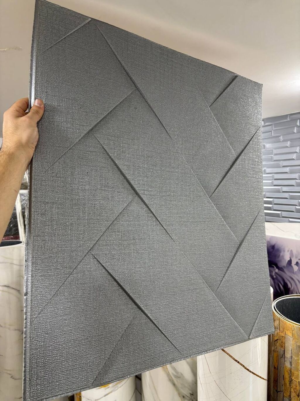 Dekor 3D Aboy 3D divar panelinin — Plitka və örtü materialları, Bakı (4)