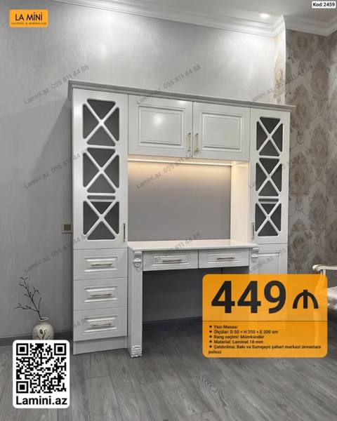 Düz masa, Stulsuz, Polkalı, Siyirməli, Sadə laminat — 449 ₼ · Bakı · Kompüter masaları və kresloları Düz masa, Stulsuz, Polkalı, Siyirməli, Sadə laminat — Bakı
