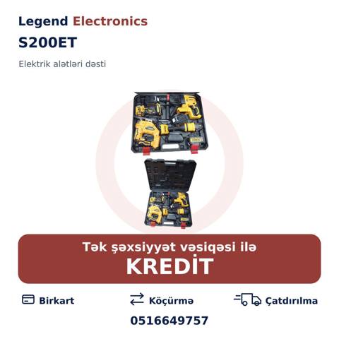 Elan başlığı: Alətlər dəsti S200ET Alətlər dəsti S200ET – elektrik — Various tool sets