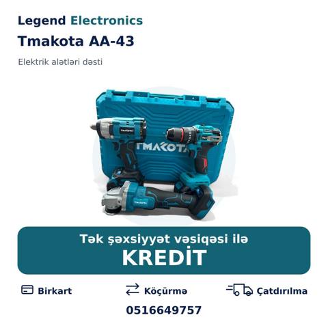 Elan başlığı: Elektrik alət dəsti Tmakota AA-43 Elektrik alətləri — Legend Electronics — Various tool sets