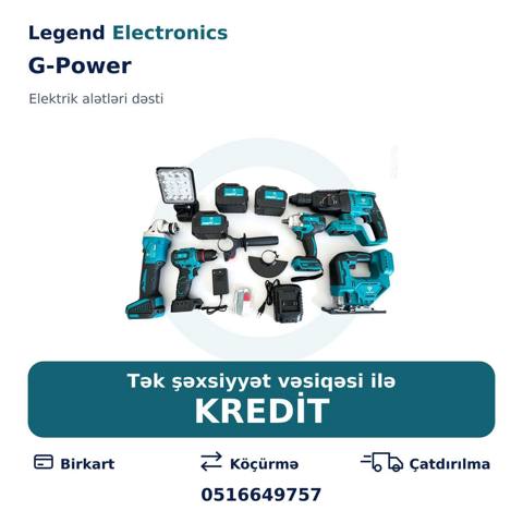 Elan başlığı: Elektrik alət dəsti G-Power, Professional, Drel — Legend Electronics — Various tool sets