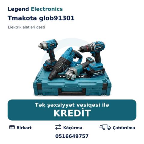 Elan başlığı: Elektrik alətlər dəsti Tmakota glob91301 Elan mətni — Legend Electronics — Various tool sets