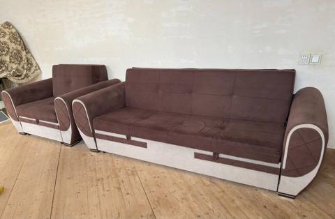 2 hissəli yumşaq mebel dəsti – divan + iki kreslo - Model: klassik — 300 ₼ · Xırdalan · Yumşaq mobilya dəstləri 2 hissəli yumşaq mebel dəsti – divan + iki kreslo - Model: klassik — Xırdalan