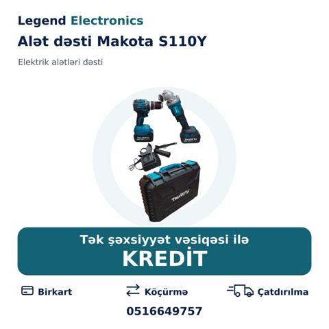 Elan başlığı: Alət dəsti Makota S110Y Alət dəsti Makota S110Y — Elektrik alətləri